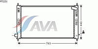 Радіатор охолодження на Мітсубісі Лансер (Mitsubishi Lancer, Outlander) Ava quality cooling MT2201