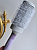 Кругла щітка-браш для волосся Luxe & Willow Large round hair brush with sectioning pick White/Lilac 4” 100 мм, фото 2