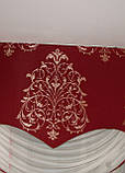 Жорсткий ламбрекен Firanka Damask Корона 3м Бордовий (140_3ж), фото 2