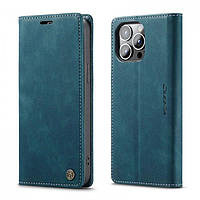 Чохол книжка Caseme з магнітом для iPhone 13 Pro зелений гаманець