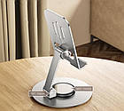 Металева підставка для телефона 360° • Універсальний тримач з регулюванням нахилу та висоти, фото 8