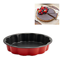 Форма для випікання пирога з тефлоновим покриттям, кругла, з хвилеподібними краями (діаметр 29.5 см)
