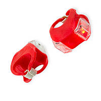 Велогабарити діодні, червоне світло, 3 режими, силіконові, 2шт (червоний корпус)