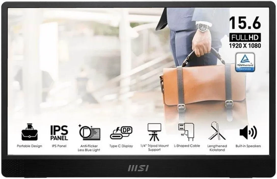 Промисловий монітор Msi 16 Pro Mp161De E2 - Lcd - Full Hd (1080P) - 16 - 4 Ms - (9S63PB70H021), фото 1