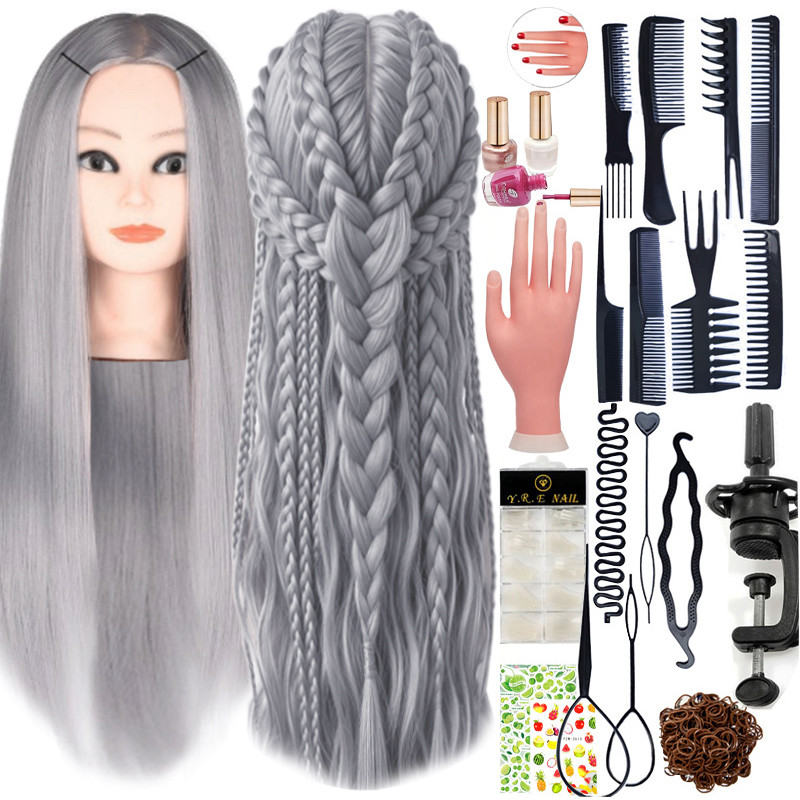 Голова Манекен для Плетіння з Набором Для Зачісок та Манікюру, фото 1