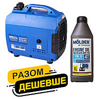 Комплект генератор Brevia інверторний бензиновий 1,2кВт GP1200iS + масло Molder Engine Oil 4T 10W-30 1л