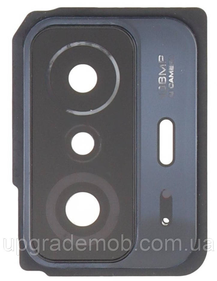 Скло камери Xiaomi 11T/Xiaomi 11T Pro з рамкою сірого кольору, фото 1