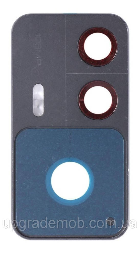 Скло камери Xiaomi 12T з рамкою чорного кольору, фото 1