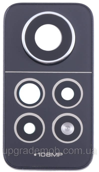 Скло камери Xiaomi Redmi Note 12 Pro 4G з рамкою сірого кольору, фото 1