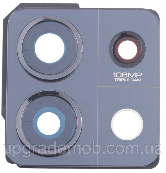 Скло камери Xiaomi Redmi Note 13 5G з рамкою чорного кольору Graphite Black, фото 1