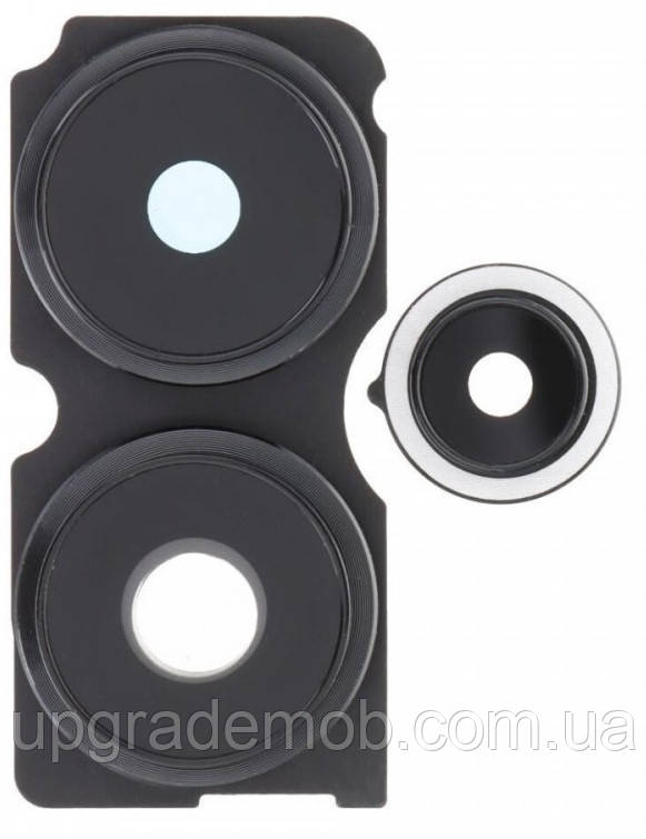 Скло камери Xiaomi Redmi Note 13 Pro+ з рамкою чорного кольору Midnight Black, фото 1