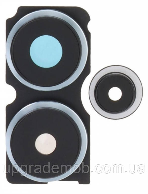 Скло камери Xiaomi Redmi Note 13 Pro+ з рамкою сріблястого кольору Moonlight White, фото 1