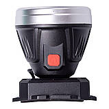 Налобний ліхтар акумуляторний 9х8х7 см 5 В 3 режими роботи LED HP-JG-3, фото 4