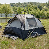 Палатка автоматична тримісна 2 на 2 (м) кемпінговий туристичний LU-016B Чорний, фото 5