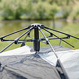 Палатка автоматична тримісна 2 на 2 (м) кемпінговий туристичний LU-016B Чорний, фото 6