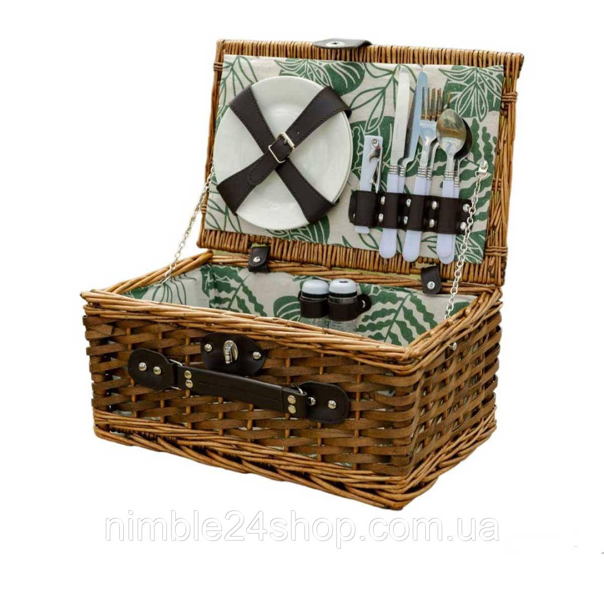 Корзина для пікніка на 2 особи 38 x 26 x 18 см LU010