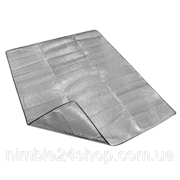 Підстилка під палатку 195х143 см алюмінієва плівка вологостійка підстилка кемпінг з фольгованим покриттям