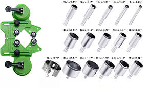 Набір шаблон для свердління та алмазні коронки 16 штук JNZ (802773355)