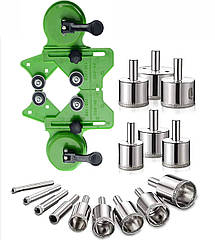 Набір шаблон для свердління та алмазні коронки 15 штук JNZ (592710572)