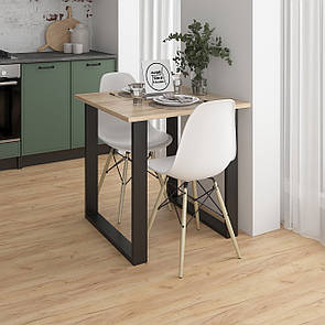 Кухонний Стіл на металевих ніжках. Шириною від 740 до 1600 (мм.) у кольорі Дуб Сонома