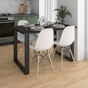 Кухонний Стіл на металевих ніжках. Шириною від 740 до 1600 (мм.) у кольорі Венге Темний