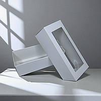 Коробка для макарунс (140х50х55мм.) біла