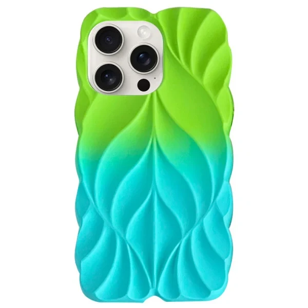 Чохол-накладка EpiK TPU Leaf для Apple iPhone 15 Pro (6.1) Aqua Green, фото 1