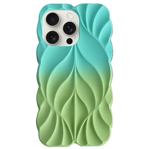 Чохол-накладка EpiK TPU Leaf для Apple iPhone 15 Pro (6.1) Marine Green Mint, фото 1