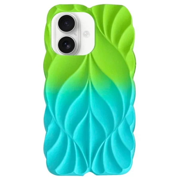 Чохол-накладка EpiK TPU Leaf для Apple iPhone 16 (6.1) Aqua Green, фото 1
