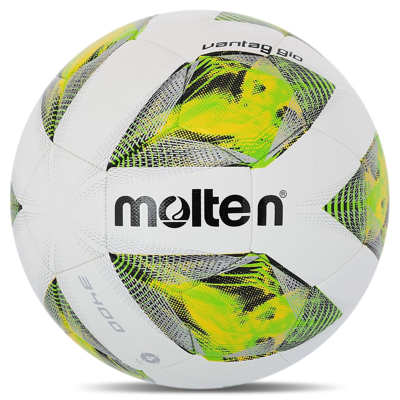 М'яч для футболу Molten F5A3400 біло-зелений (розмір 5), фото 1