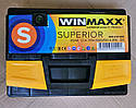 Акумулятор 6CT-65 WinMaxx Superior 65Ah-12V (242х175х190), (+ праворуч), EN650, фото 5