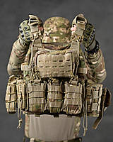 Тактична плитоноска Single Sword мультикам швидке скидання, військова плитоноска мультикам nvx wti pih