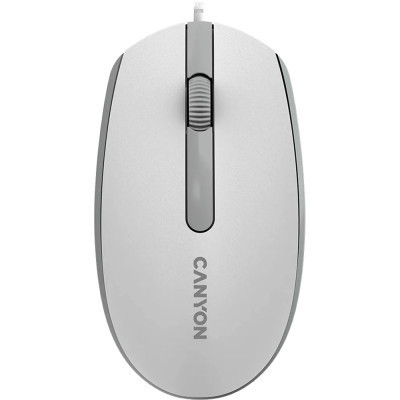 Миша Canyon M-10 USB White Grey (CNE-CMS10WG), фото 1