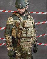 Тактична плитоноска піксель з підсумками і напашником, Військова плитоноска піксель зі швидким скиданням, nvx wti pih