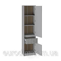 Шафа-пенал закрита з полицями та шухлядою Еверест Стайл-500 50х39х203 см Кашемір/Бетон (DTM-071151), фото 3