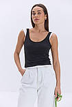 Комплект ARjen жіночий з двох майок трикотажний 44 чорна і біла, фото 7