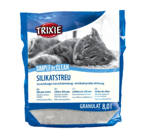 Наповнювач для кішок Trixie Simple&Clean силікагелевий 8 л, фото 1