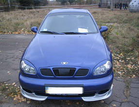 Куточки під бампер Део Ланос Накладки на передній бампер Ланос Кути переднього бампера Daewoo Lanos hb