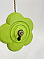 Дитяча гойдалка тарзанка підвісна кругла квітка на канаті WCG Flora із регульованою висотою для саду Салатовий, фото 4