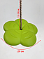 Дитяча гойдалка тарзанка підвісна кругла квітка на канаті WCG Flora із регульованою висотою для саду Салатовий, фото 6