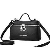 Жіноча сумка-косметичка ВК8 Vanity Bag крос-боді чорна, фото 3