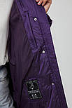 Довгий стьобаний жіночий пуховик Finn Flare FAB11052-807 фіолетовий XS, фото 6