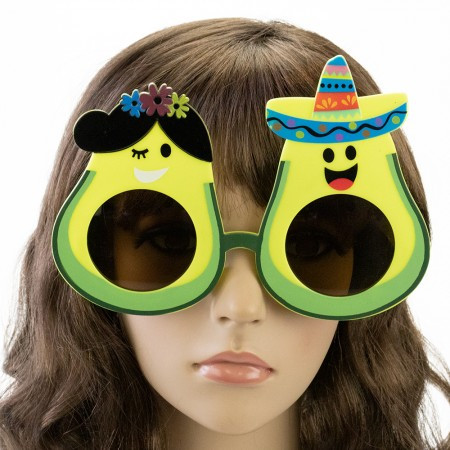 Очки Гавайские Авокадо. Очки для гавайской плажной вевечринки, фото 1