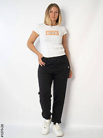 1270-26 Спортивні штани жіночі турецька двунитка напівбатал (4 од: 50,52,54,56)