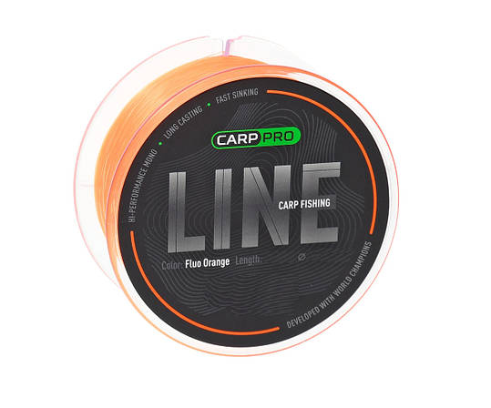 Волосінь Carp Pro Carp Fishing Line Camo Fluo Orange 1000 м 0.309мм арт CP5410-309, фото 1