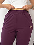 1270-11 Спортивні штани жіночі турецька двунитка напівбатал (4 од: 50,52,54,56), фото 2