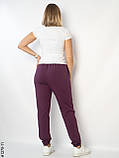 1270-11 Спортивні штани жіночі турецька двунитка напівбатал (4 од: 50,52,54,56), фото 3