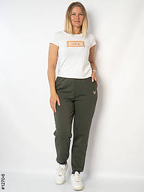 1270-6 Спортивні штани жіночі турецька двунитка напівбатал (4 од: 50,52,54,56)