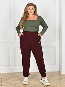 1160-13 Спортивні штани жіночі турецька двунитка батал (4 од: 54,56,58,60)