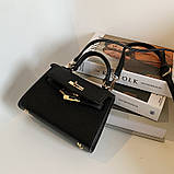 Жіноча сумка крос-боді 9040 на ремінці чорна, фото 2